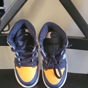 Kids Black and Orange Sneakers